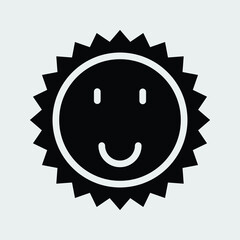 sun icon isolated vector illustration