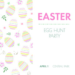 Vector illustration of little bunny for easter. Cute rabbit set. Happy Easter. Elements isolated on white background. EPS 10