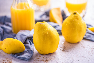 Quitten in der Sommer Sonne