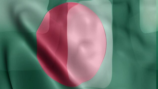 3D intro illustration intro representation of the flag and country of Bangladesh