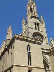 Fototapeta premium the church Santa Eulalia in Palma de Mallorca, Spain, in the month of June