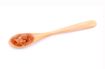 wooden spoons with colored salts