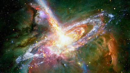 Pulsar highly magnetized neutron star. Elements of this image furnished by NASA