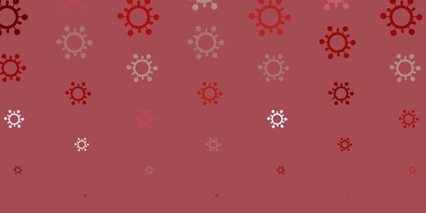 Light Purple, Pink vector backdrop with virus symbols.