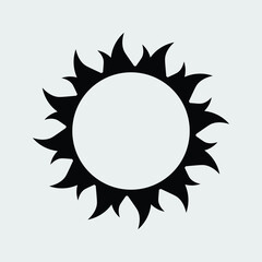 sun icon isolated vector illustration