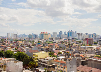 Fototapeta premium Panorama of the city of Jakarta - the capital of Indonesia.