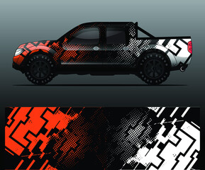 Truck decal graphic wrap vector, abstract background