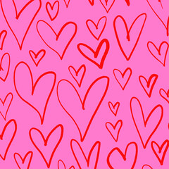 Seamless Pattern with Hearts