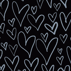 Seamless Pattern with Hearts