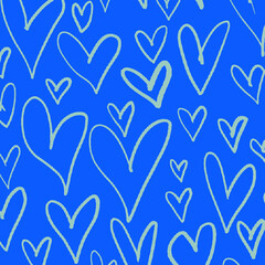 Seamless Pattern with Hearts