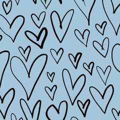 Seamless Pattern with Hearts