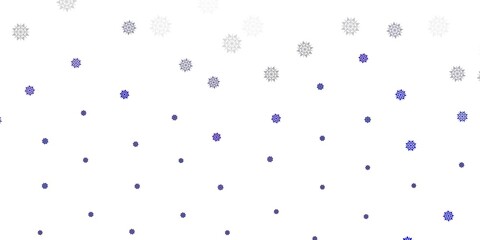 Light blue vector texture with bright snowflakes.
