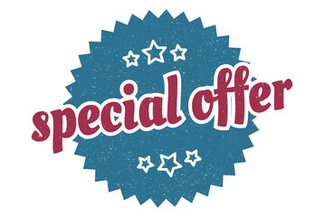 special offer sign. special offer round vintage retro label. special offer