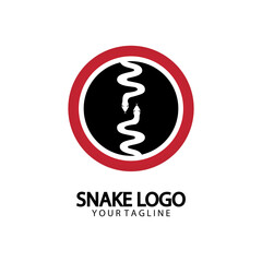Snake logo template design. Vector illustration.