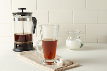 coffee maker and cup
