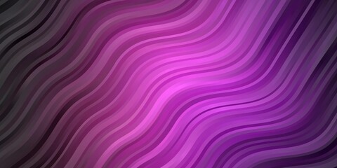 Dark Purple vector template with lines. Brand new colorful illustration with bent lines. Pattern for websites, landing pages.