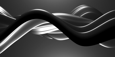 Obraz premium Metallic abstract wavy liquid background