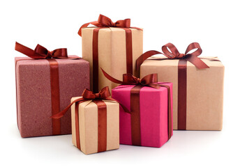 Gift boxes, gifts on a white background isolated.
