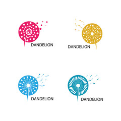 Set of Dandelion vector icon design