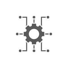 Project management vector icon symbol isolated on white background