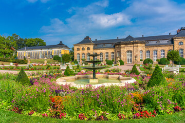 Die Orangerie in der Residenzstadt Gotha ist als Park Teil der Bundesgartenschau (BUGA) 2021 in...