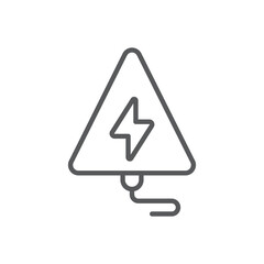 Problem electric insurance vector icon symbol isolated on white background