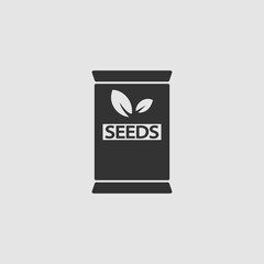 Seed sack icon flat