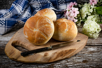 Fresh bread for breakfast.