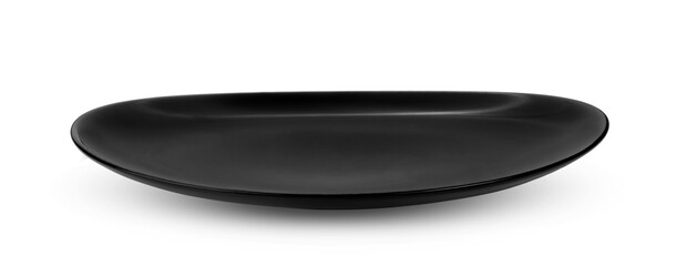 black plate on white background
