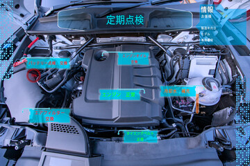VRを使った自動車整備のイメージ