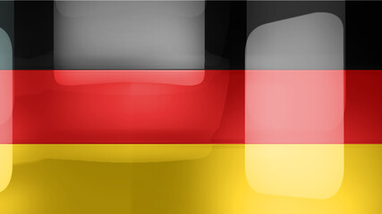3D intro illustration intro representation of the flag and country of Germany
