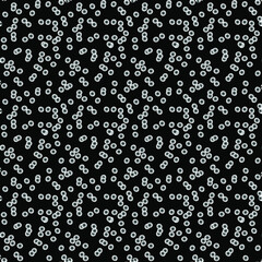 Black classic seamless pattern, ornament with golden abstract circles, modern background for your design.