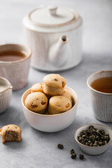 gâteau petit déjeuner et thé