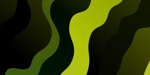 Light Green, Yellow vector background with bent lines. Abstract gradient illustration with wry lines. Template for cellphones.