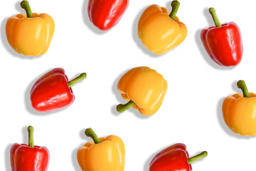 peperoni rossi e gialli cucina sfondo 