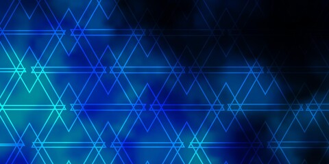 Light BLUE vector template with lines, triangles. Modern gradient illustration with colorful triangles. Design for your promotions.