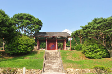 Nongae Shrine in Jangsu-gun, South Korea.