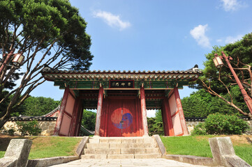 Nongae Shrine in Jangsu-gun, South Korea.