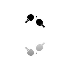 Ping pong icon flat