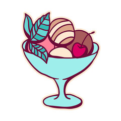 Illustration of sweet ice cream.