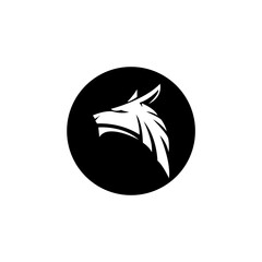 Coyote simple logo vector design 