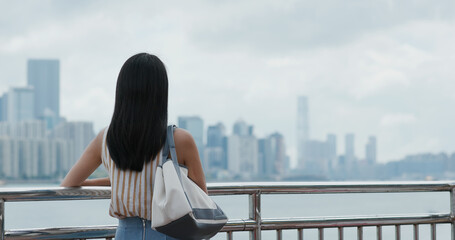 Woman look at the seaside