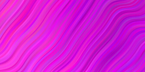 Light Pink vector background with wry lines. Illustration in halftone style with gradient curves. Pattern for commercials, ads.