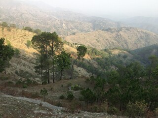 view of the mountain valley of Garhwal Uttrakhand