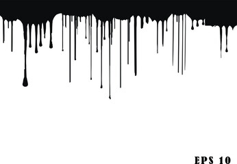 Dripping paint drips background. Excellent drips illustration. Collection of dripping paints. Only commercial use