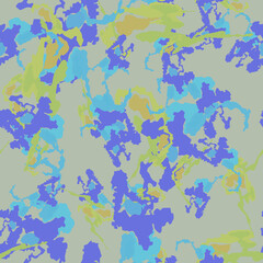Fototapeta na wymiar UFO camouflage of various shades of blue, violet, grey and green colors