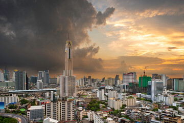 Obraz premium Bangkok, Thailand Cityscape at Dusk