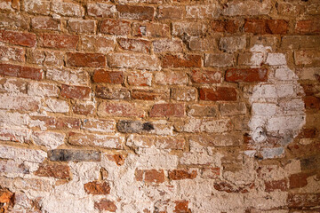Red brick wall, texture