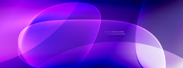 Vector abstract background - liquid bubble shapes on fluid gradient with shadows and light effects. Shiny design template for text