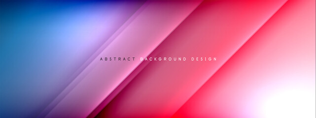 Fototapeta premium Motion concept neon shiny lines on liquid color gradients abstract backgrounds. Dynamic shadows and lights templates for text
